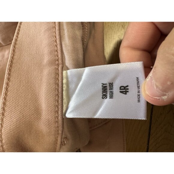 Express Skinny High Rise Pants Size 4R Pink Stretch Classic City Preppy Office - Picture 9 of 13